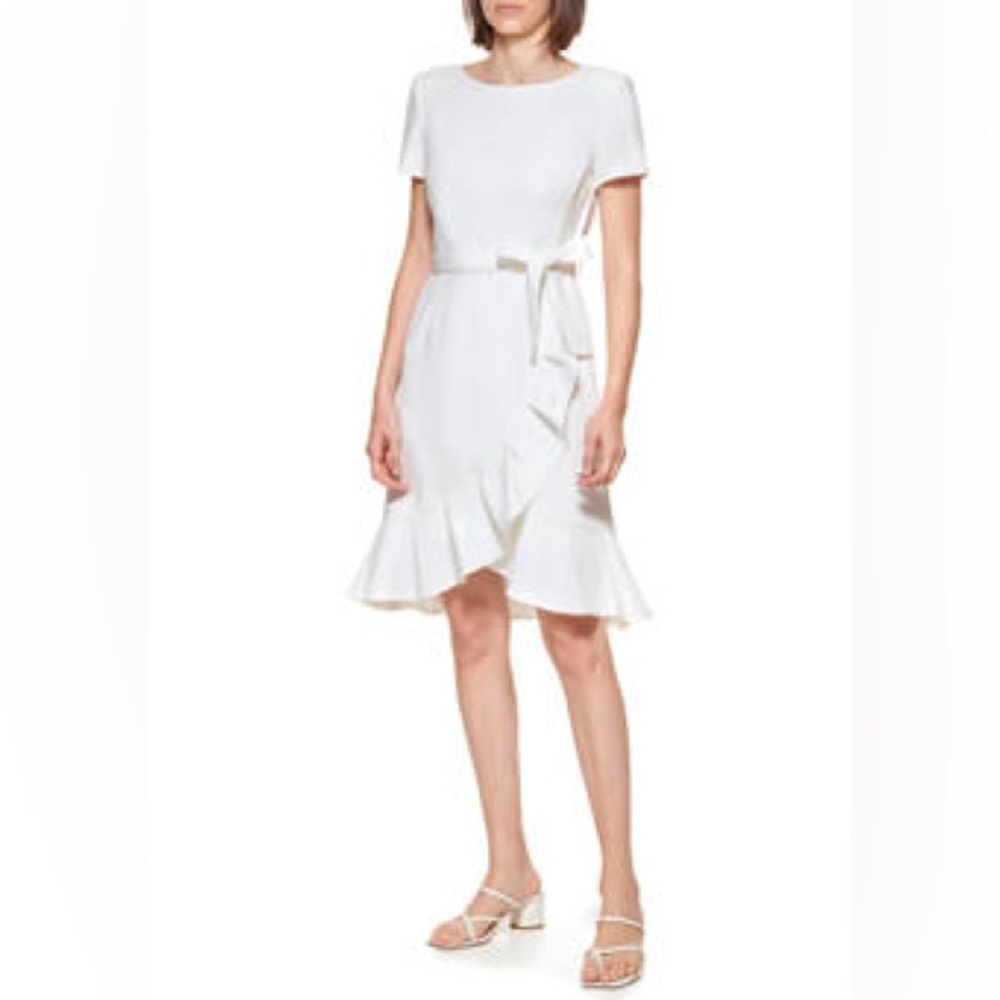 NWT Calvin Klein Women’s 10 White Wrap Dress